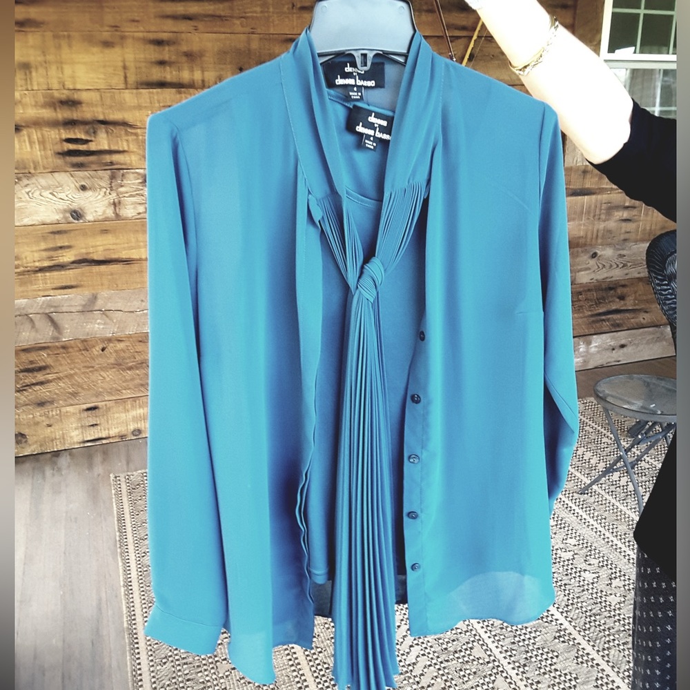 QVC DENNIS BY DENNIS BASSO two piece blouse